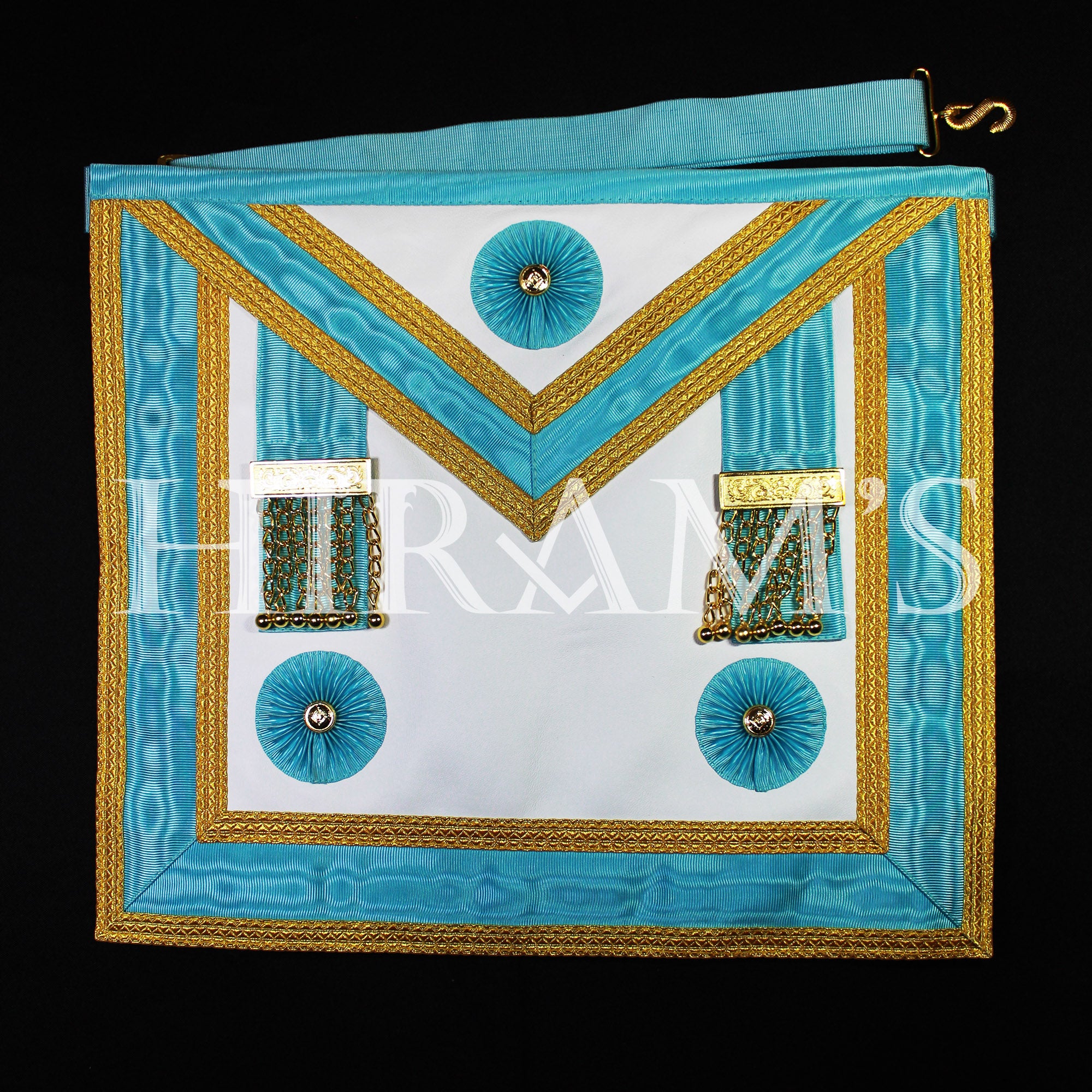Master Mason Lambskin Apron – Centennial (Gold Braid)