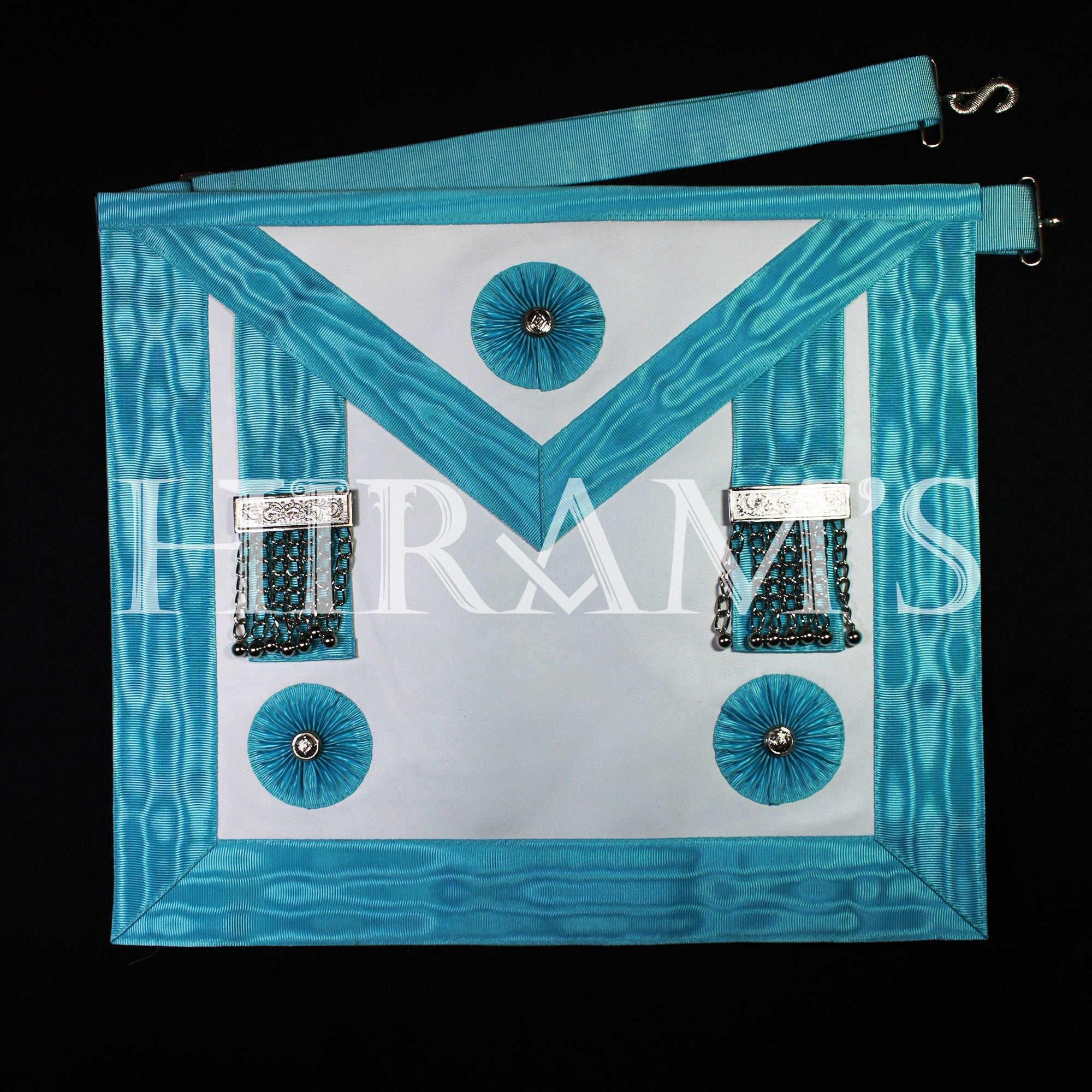 Master Mason Lambskin Apron – Regular (silver metallics)